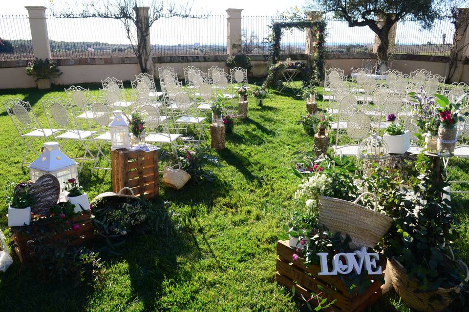 Ceremonia en el jardín