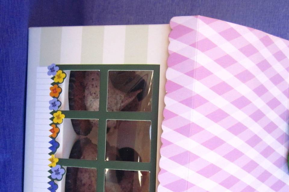 Caja para 4 cupcakes