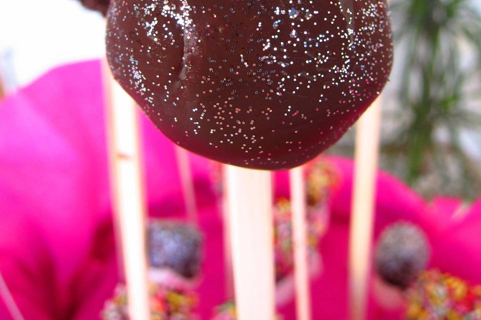 Cake pop nuez dorada