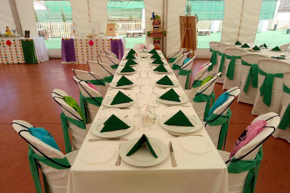 Salón para el banquete