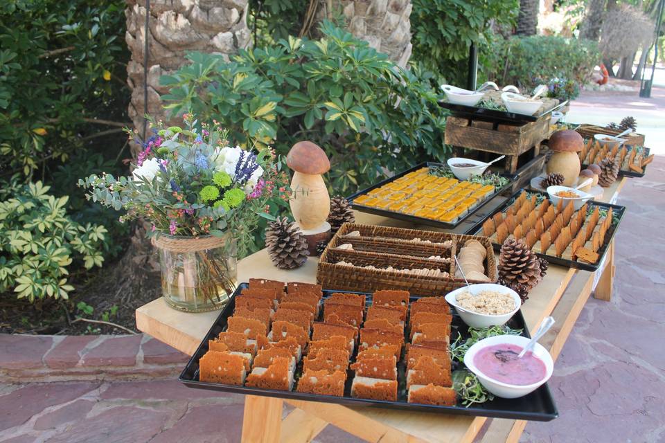 Detalle de mesa de patés