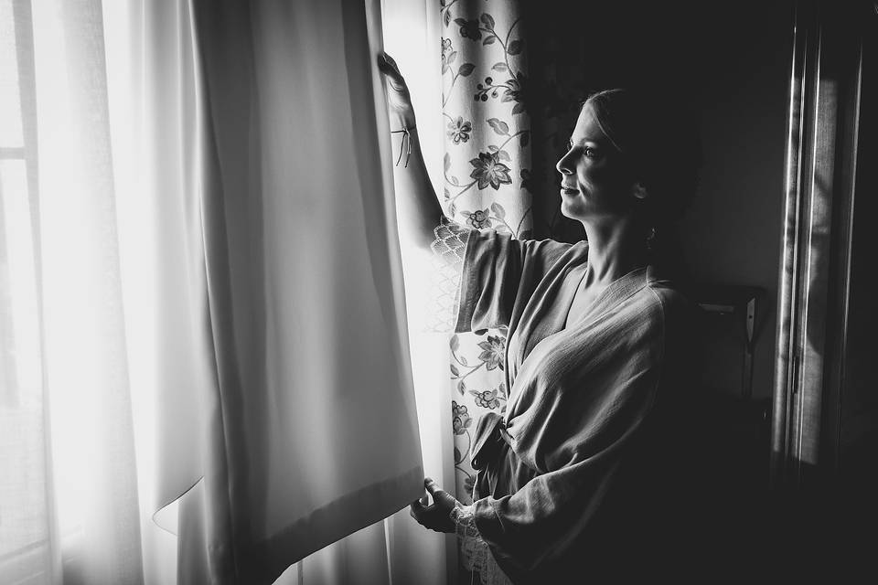 Preparativos en blanco y negro