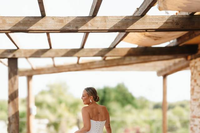 Novia en terraza