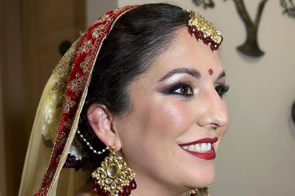 Maquillaje boda india