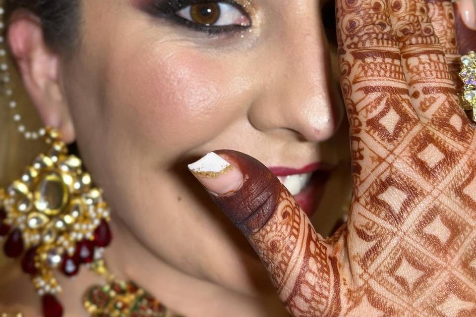 Maquillaje boda india