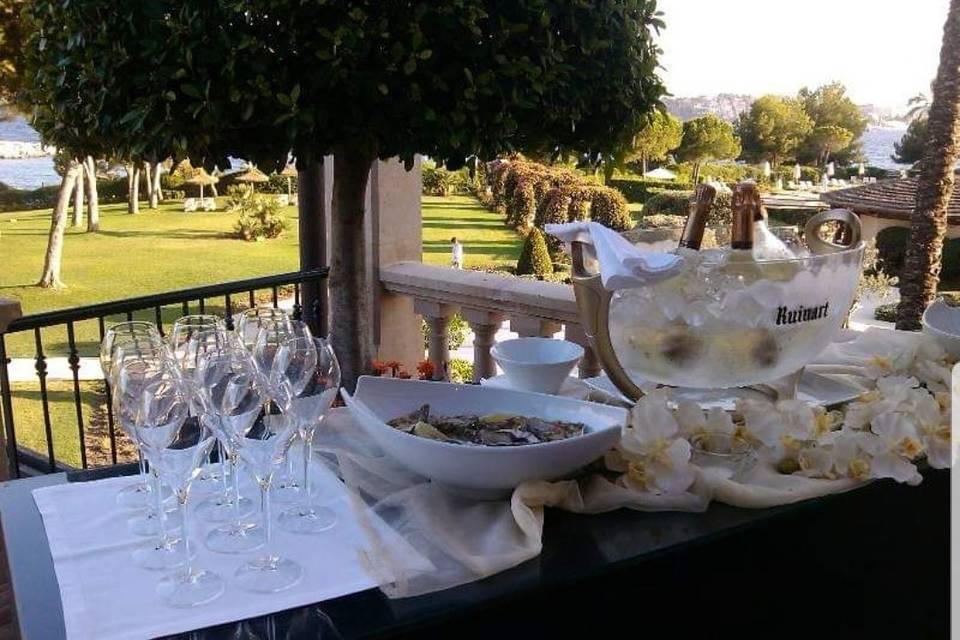 Catering ostras & ruinart