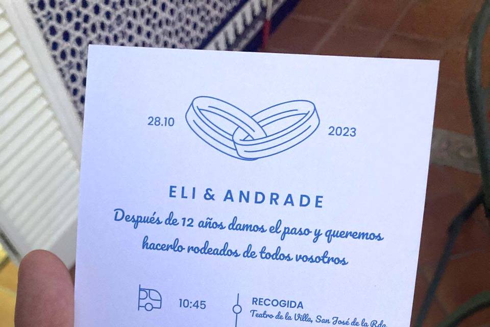 Invitación reverso