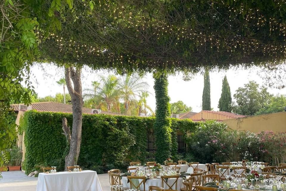 Banquete en exterior