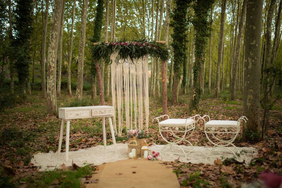 Ceremonia en el bosque