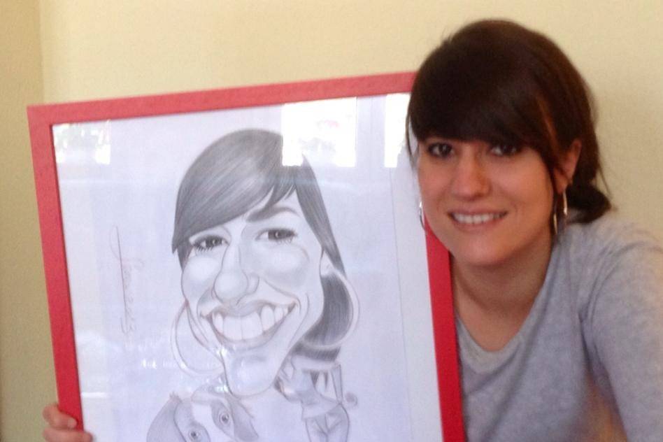 Clientes con su caricatura