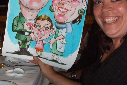 Caricatura a lápiz pastel