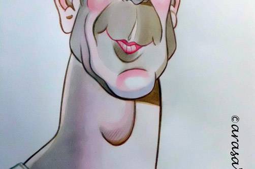 Caricatura de Bruce willis