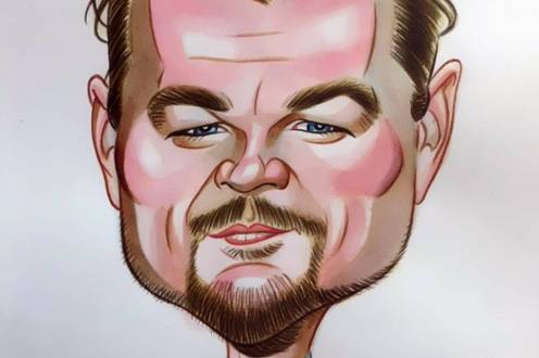 Caricatura de Leonardo DiCaprio