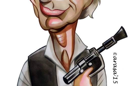 Caricatura de Harrison Ford