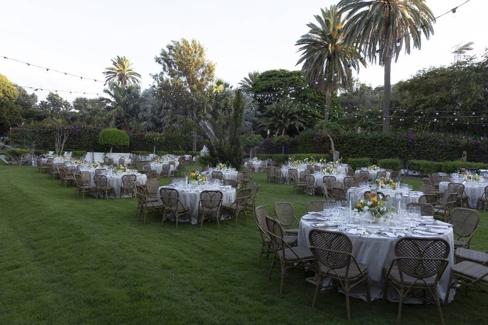 Evento sin carpa jardín Atrio