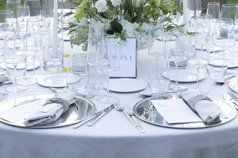 Banquete boda jardín Atrio