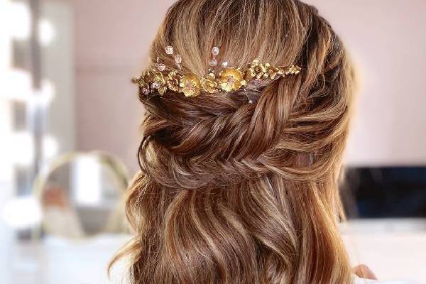 Trenza boho de novia