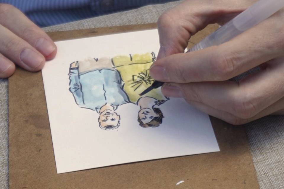 Pintando un retrato en directo