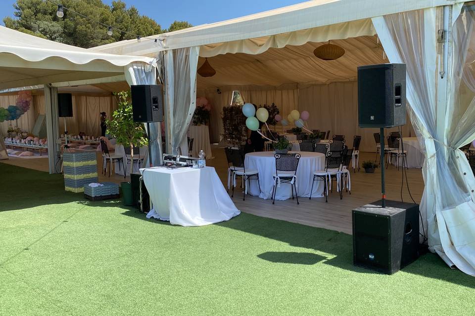 Montaje en carpa