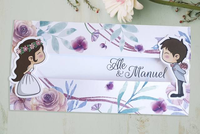 Invitación de boda deslizable