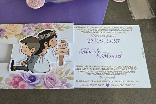 Invitaciones de boda personali