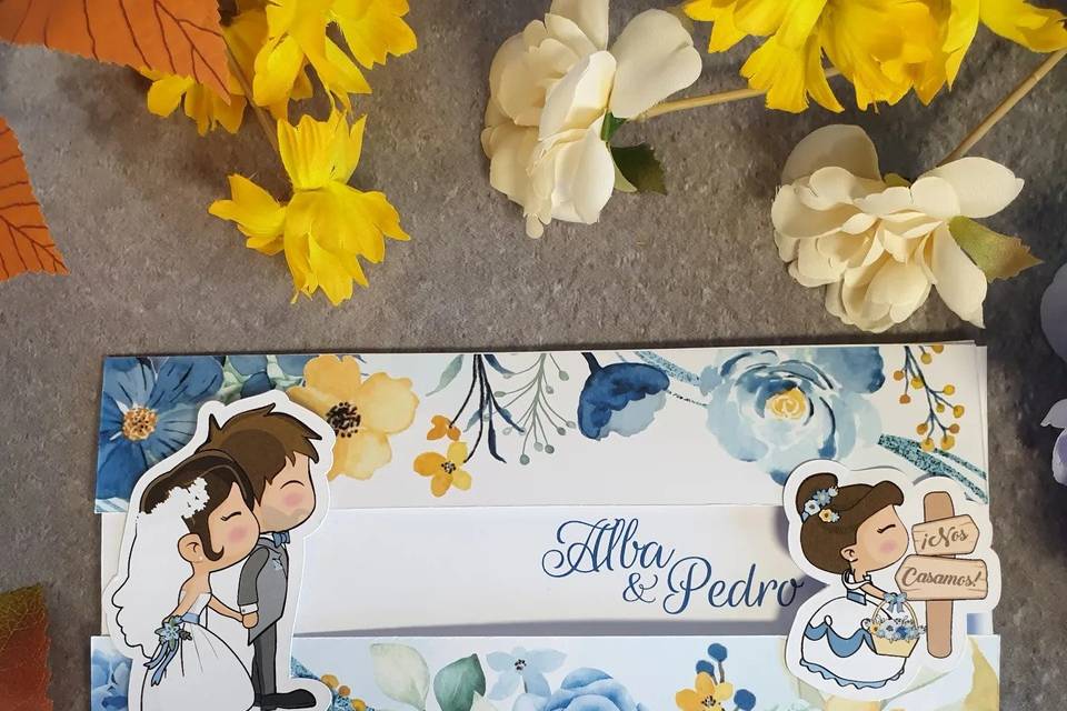Invitación de boda deslizable