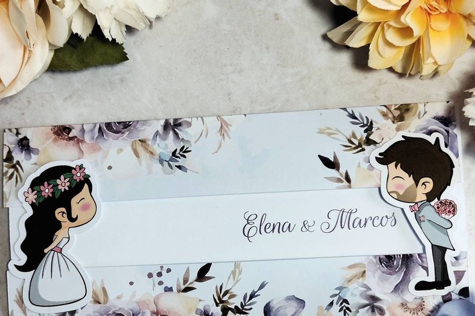 Invitación de boda deslizable
