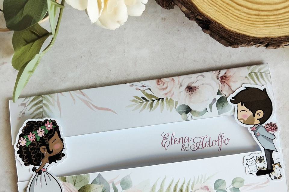 Invitación de boda deslizable