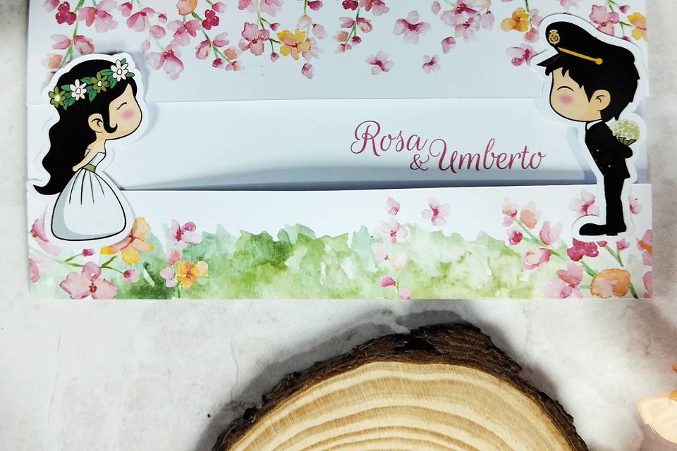 Invitación de boda deslizable