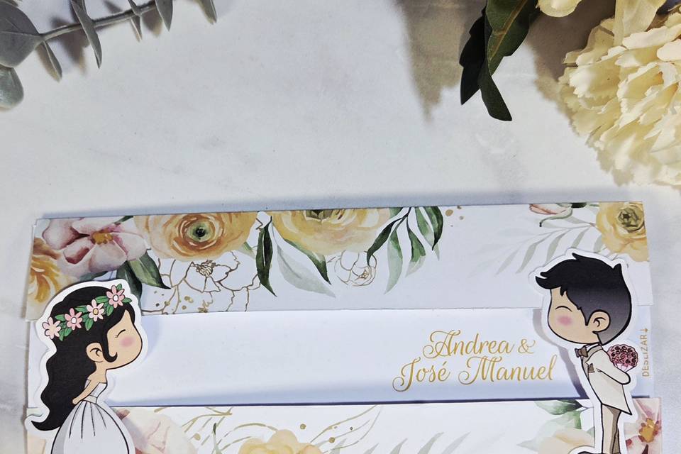 Invitaciones de boda deslizabl