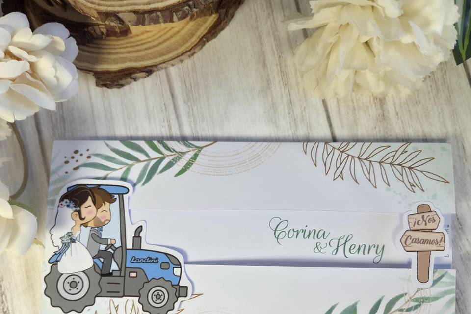 Invitaciones de boda deslizabl