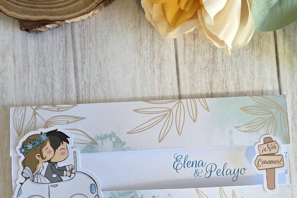 Invitaciones de boda deslizabl