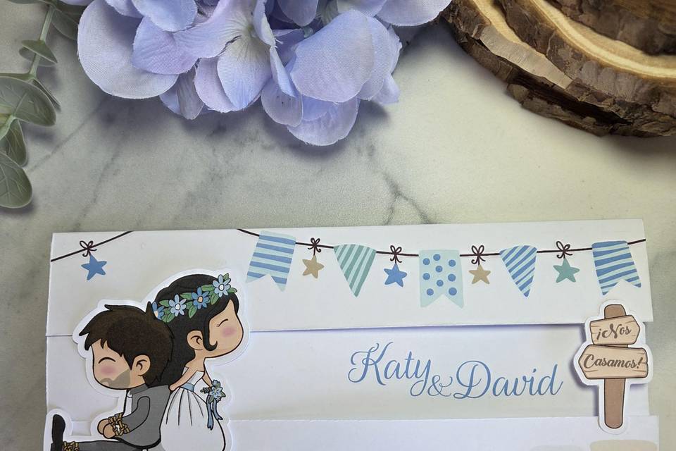 Invitaciones de boda deslizabl