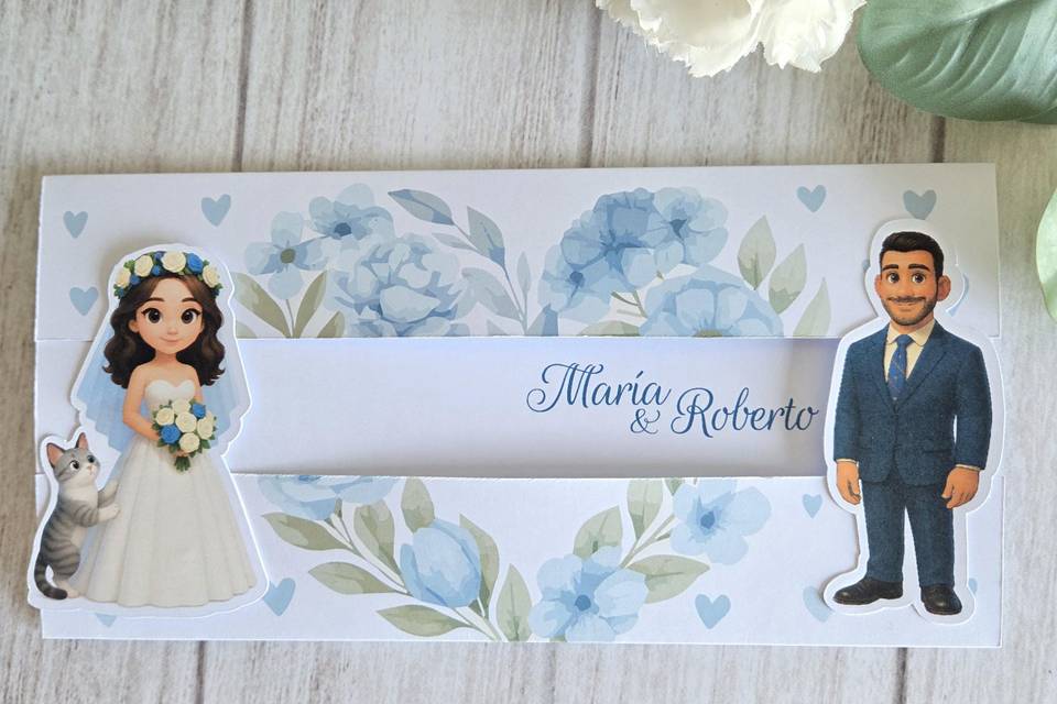 Invitaciones de boda deslizabl