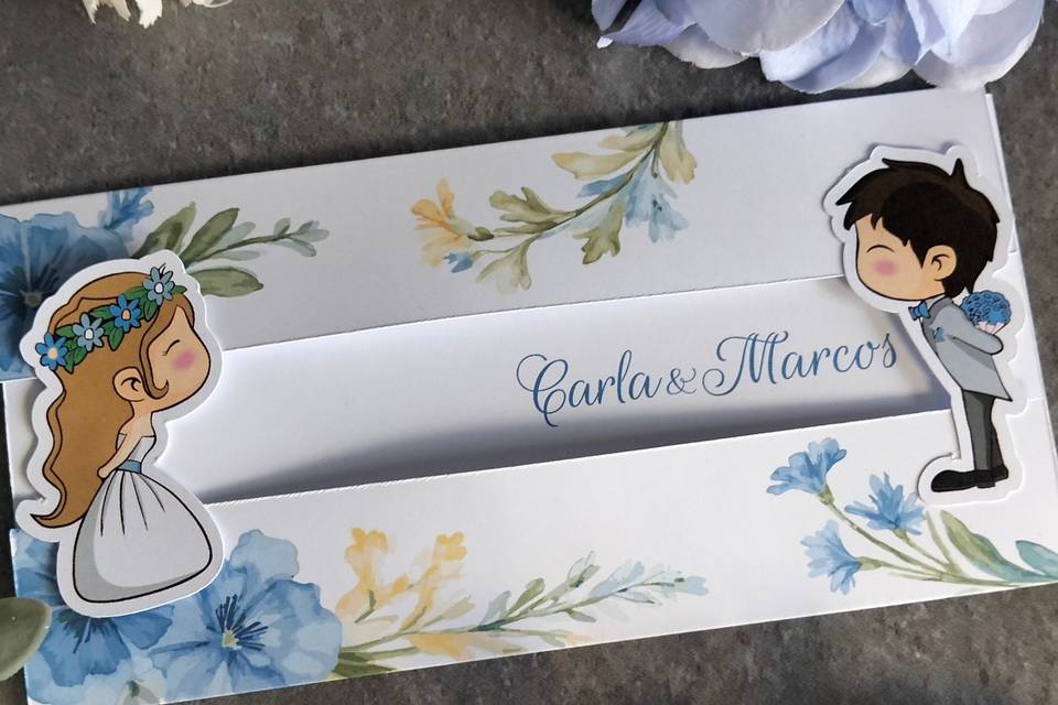 Invitación de boda deslizable