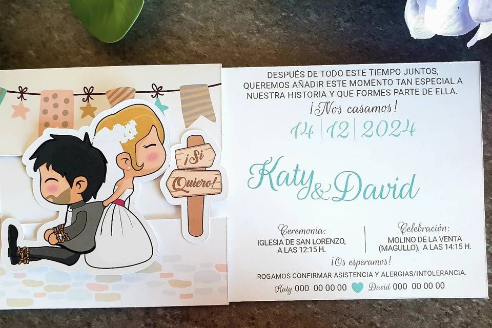 Invitación de Boda Deslizable