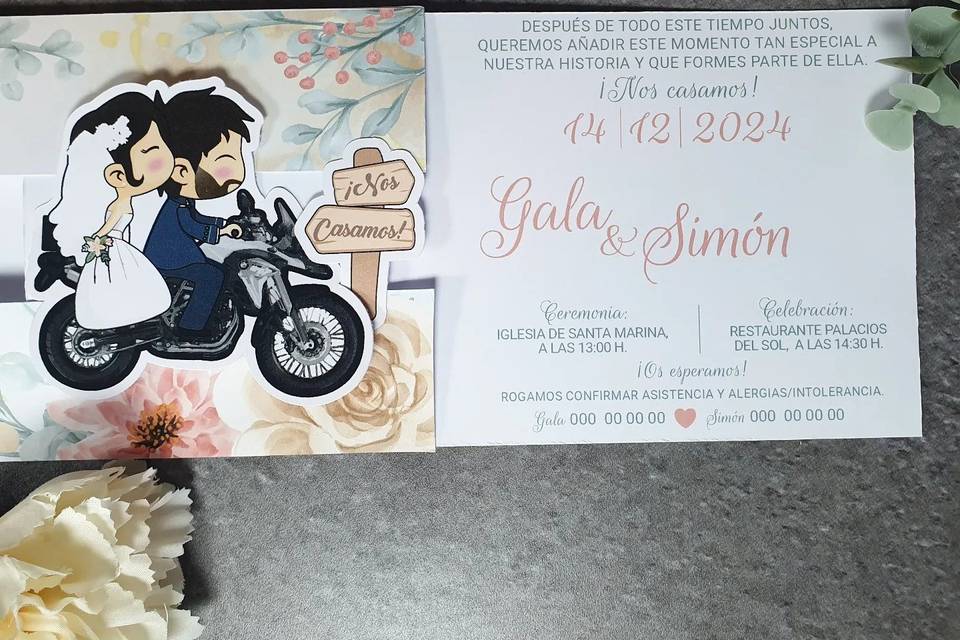 Invitación de Boda Deslizable