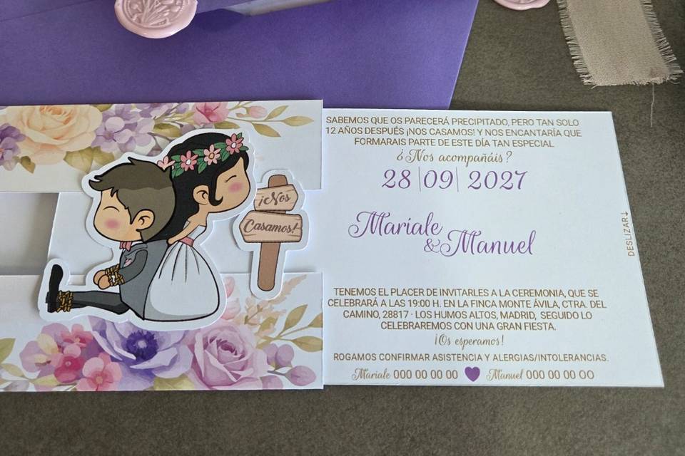 Invitaciones de boda personali