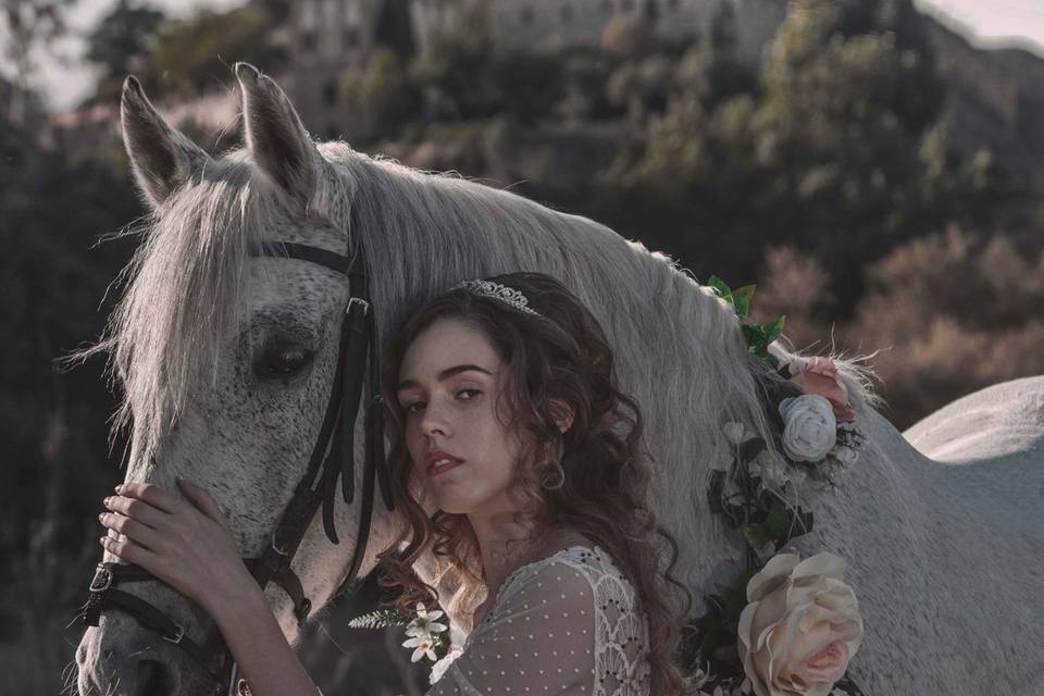 Vestido Isabelle sobre caballo