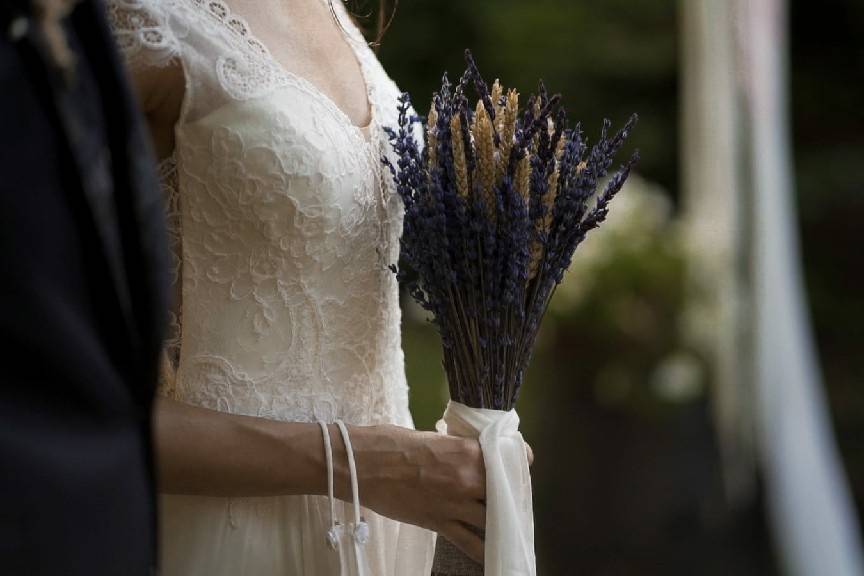 Ramo de novia lavanda