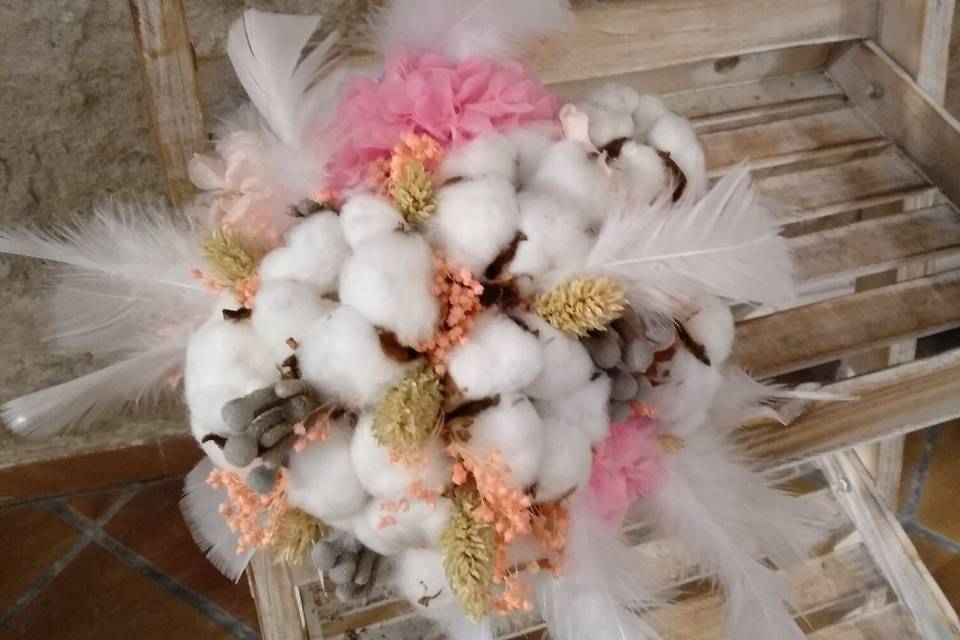 Flor de algodón, preservada