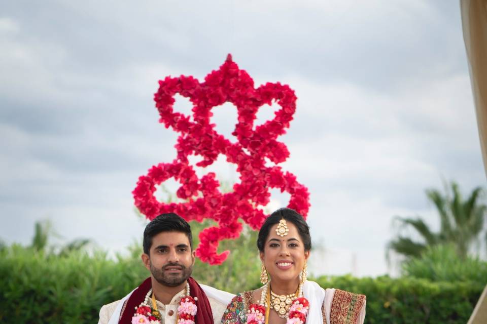 Boda con mucho color