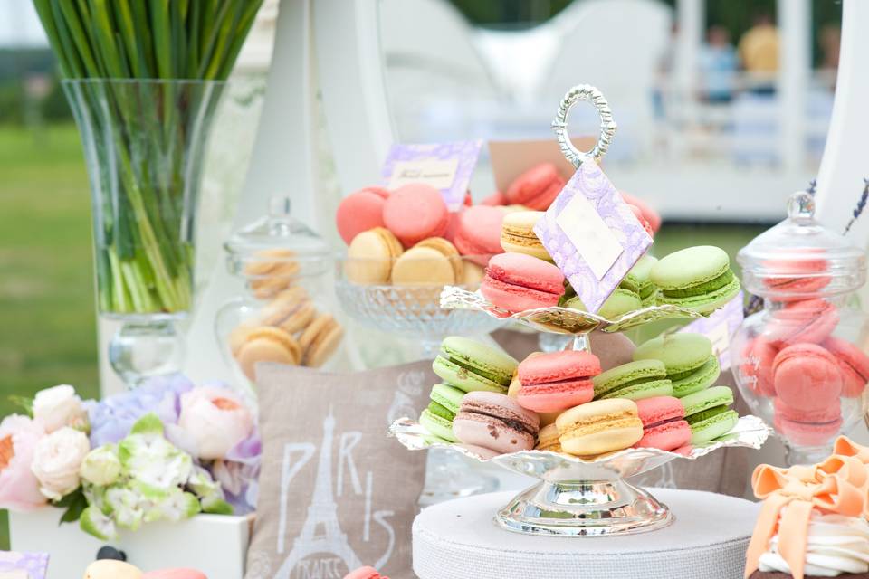 Detalle de mesa para bodas