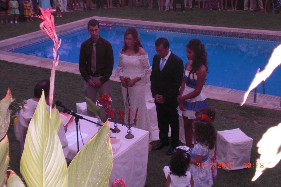 Ceremonia en piscina