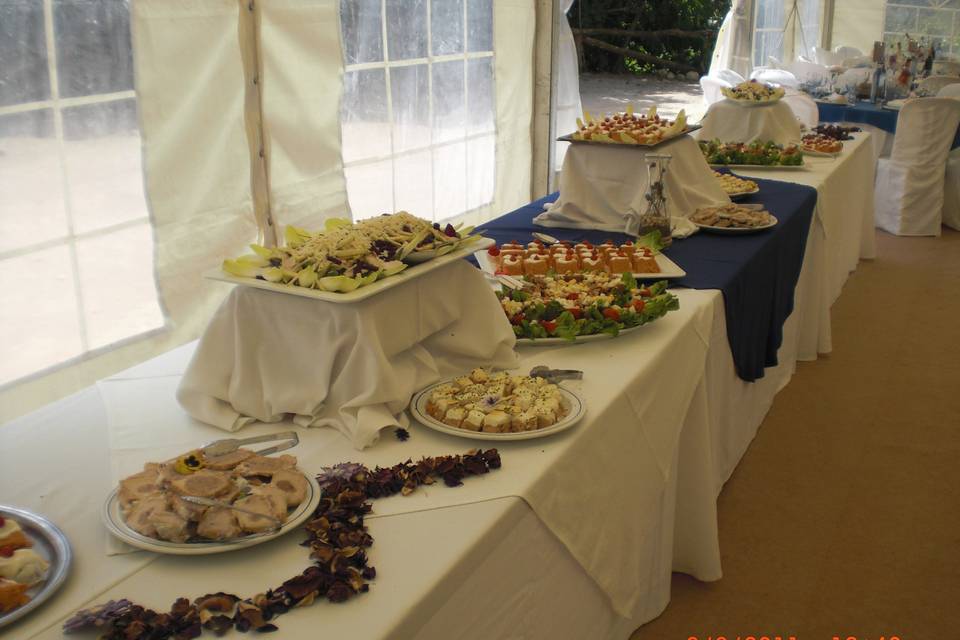 Celebración en carpa