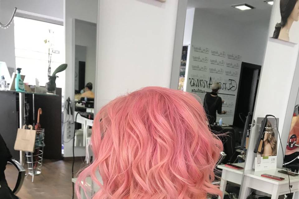Raíz rosa pastel