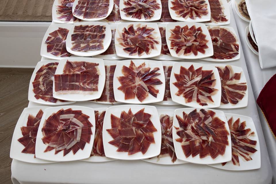 Platos de jamón