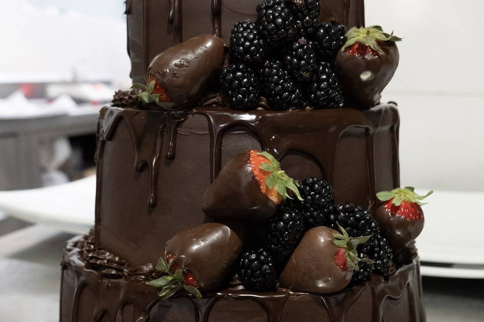 Tarta nupcial casera