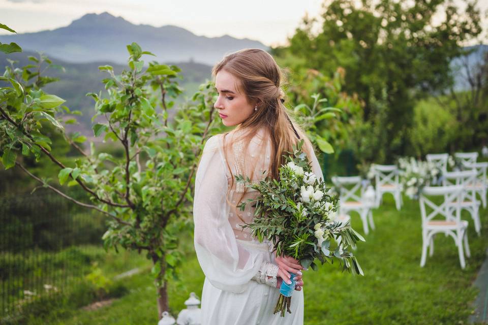 Novia en el jardín