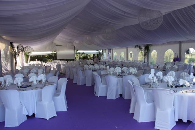 Interior carpa boda